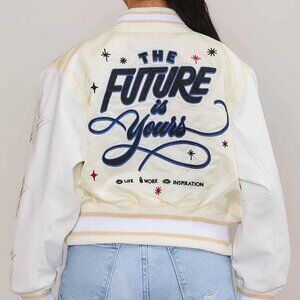 NWT First Row The Future Is Yours Varsity Jacket Women's Size L